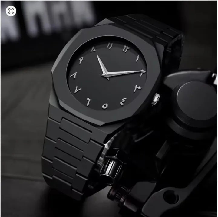 Black Arabic watch aura for men , smart watch for men , smart watch for boys , Arabic watch aura , Arabic watch , black watch